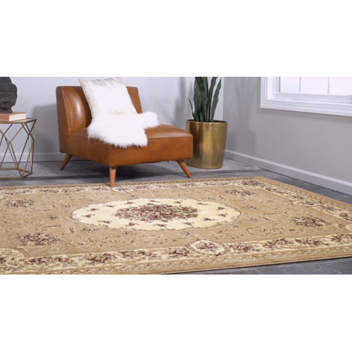 Andover Mills™ Meda Oriental Area Rug in Burgundy, Brown And Green